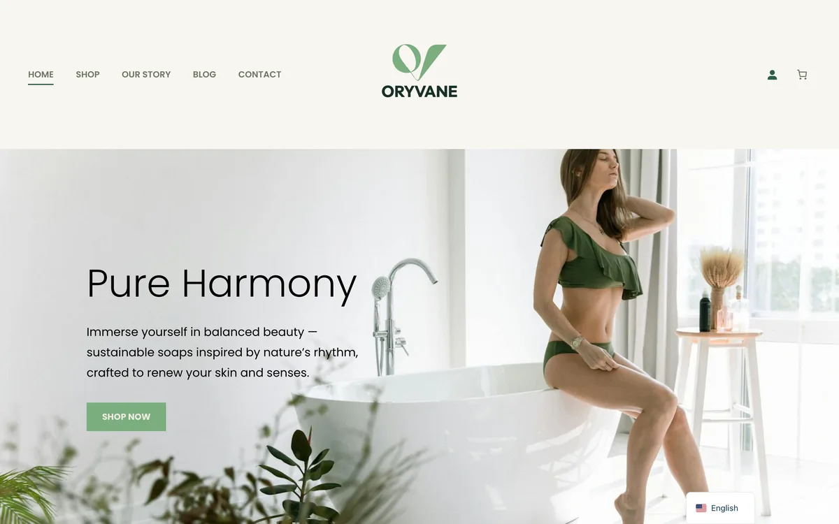 Oryvane website home page